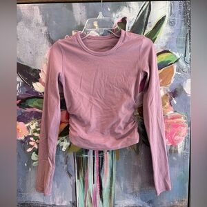 lululemon athletica Ribbed Long Sleeve Tee in pink